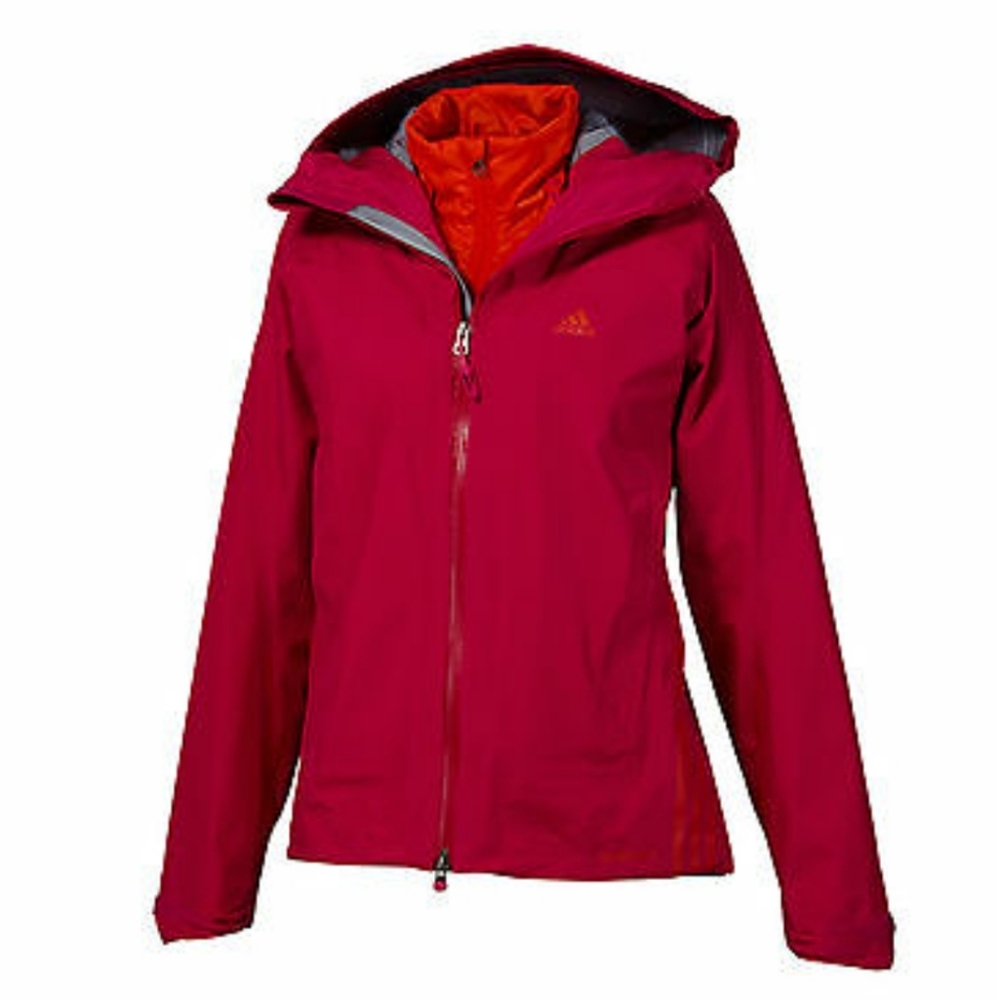 NWT Adidas 3-in-1 parka ski jacket sz small, pink and orange, winter snow